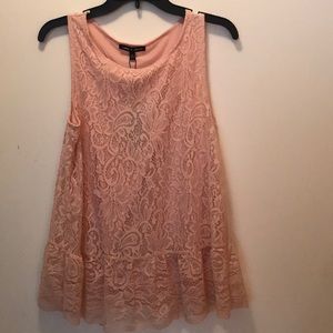 Dress Light pink/ peach tank top with lace front